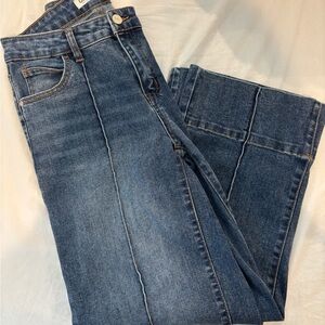 Oat New York Wide-Leg Pleated Jeans